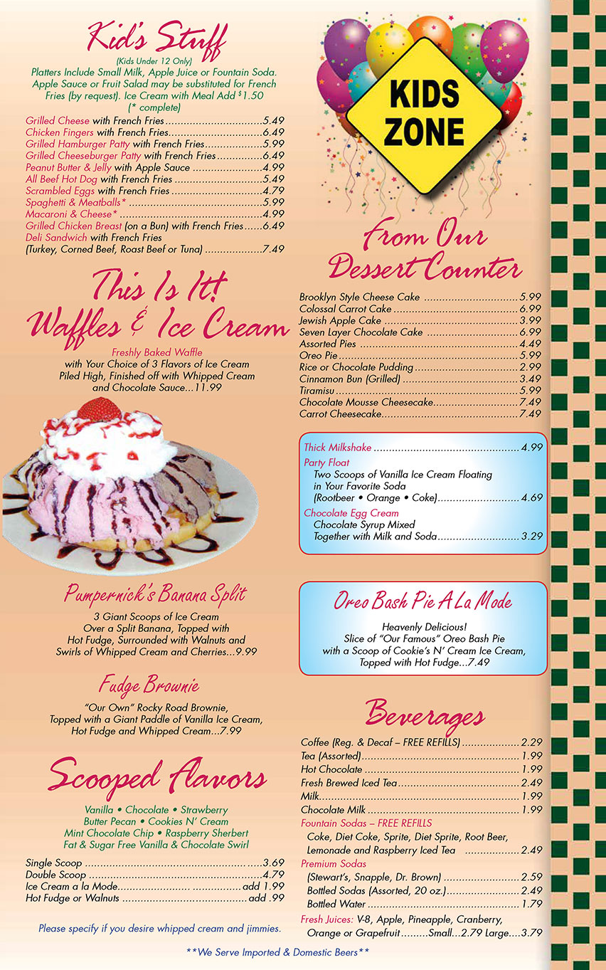 restaurant menu page 10